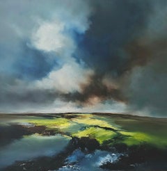 Forever Roam-original oil abstract landscape painting - surreal contemporary art
