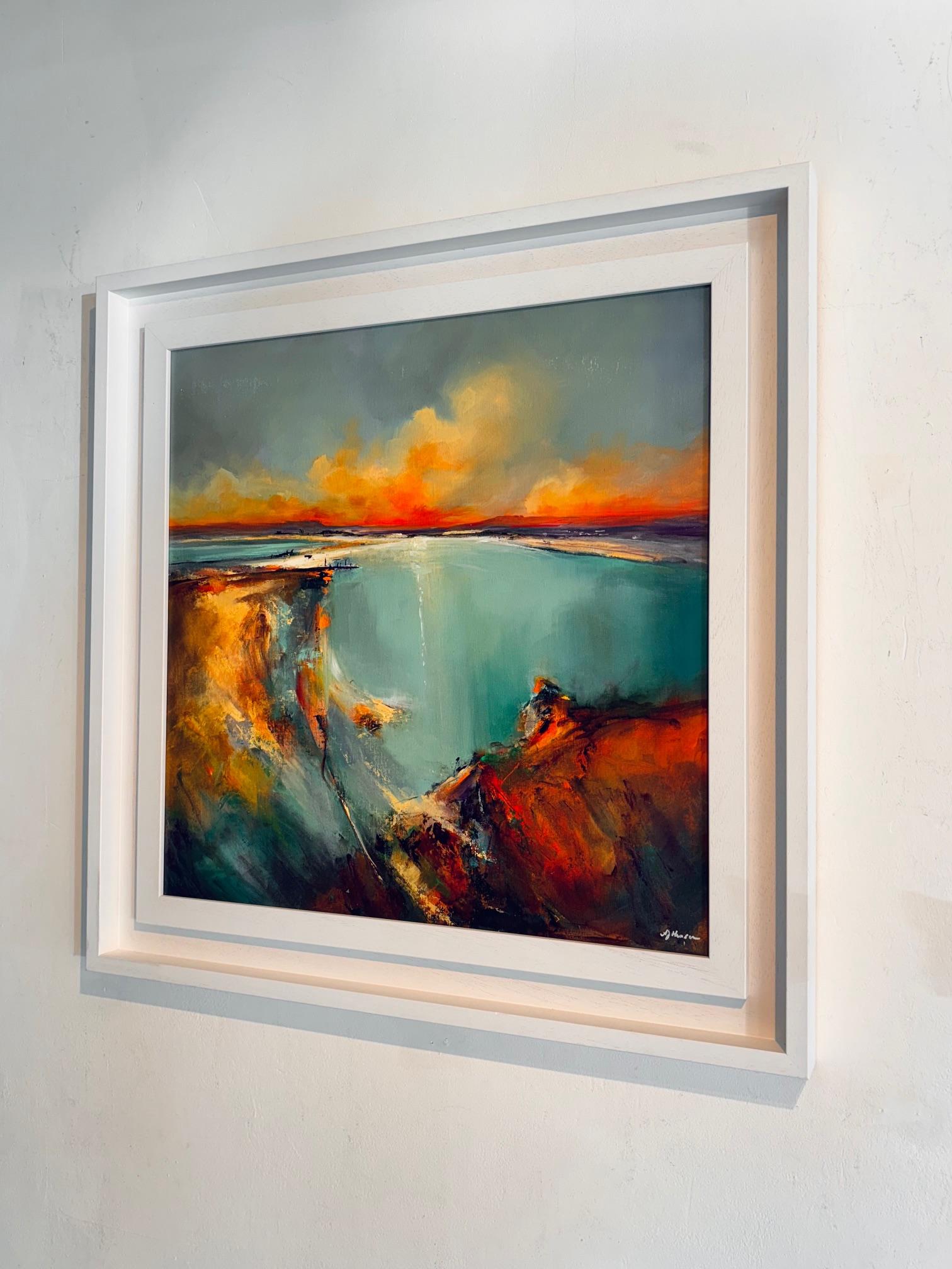 Light Fall - original oil abstract landscape painting - contemporary artwork - Abstract Expressionist Painting by Alison Johnson