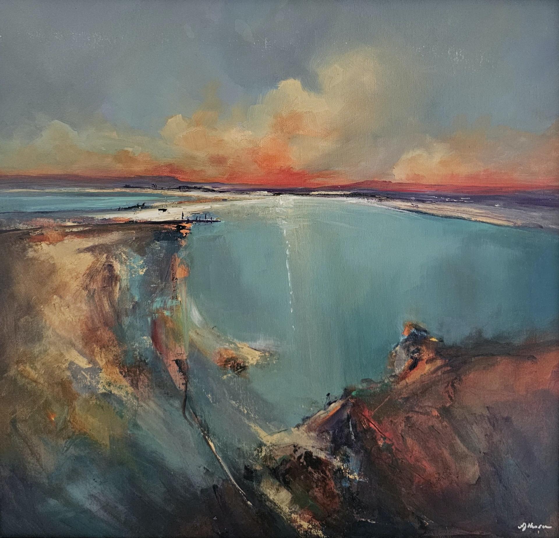 Light Fall - Abstraktes Landschaftsgemälde in Öl - zeitgenössisches Kunstwerk