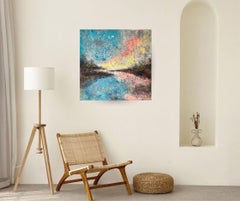 Restless Plains - original abstract landscape oil painting -contemporary artwork