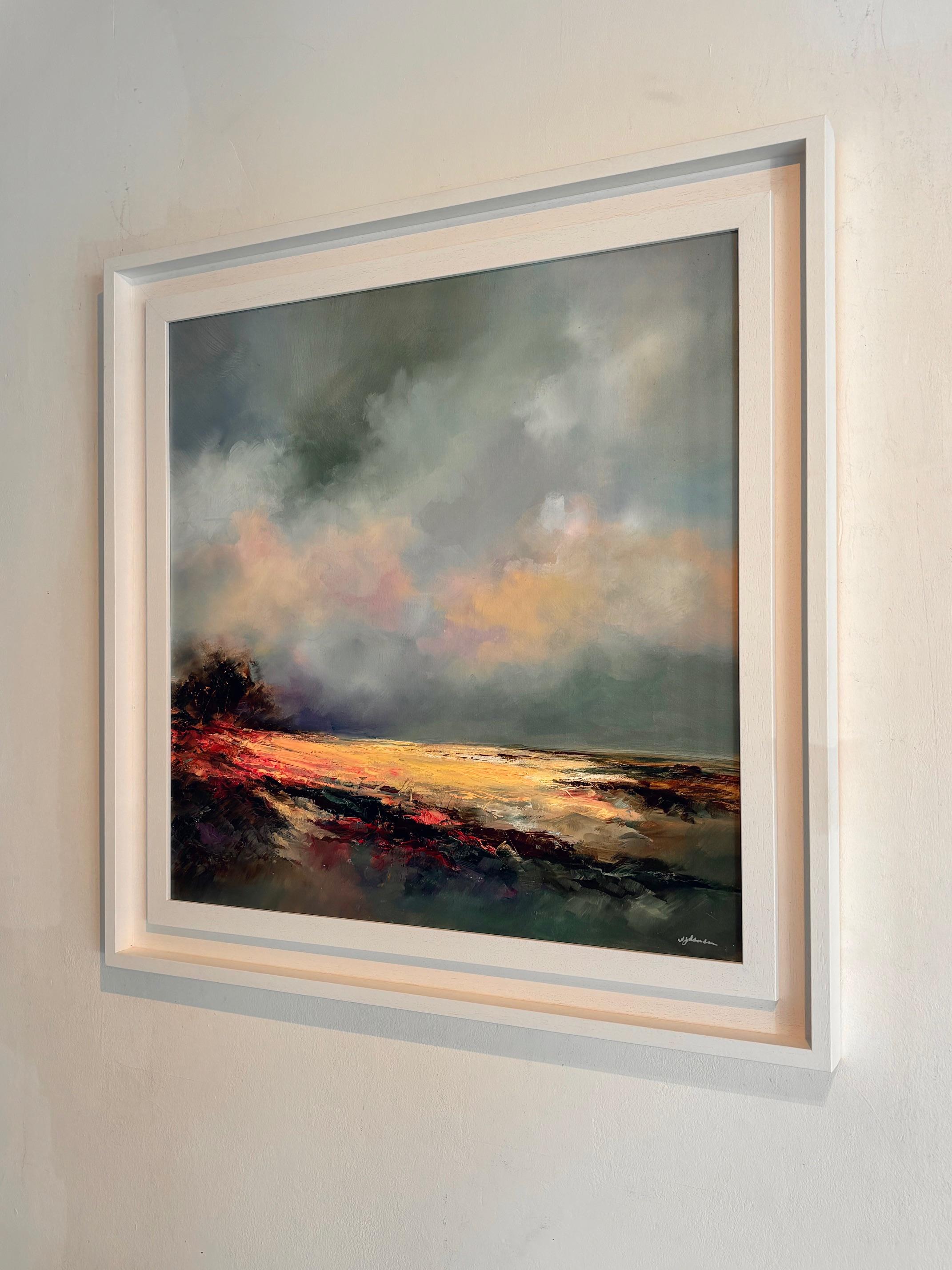 Seasons End - peinture originale à l'huile de paysage abstrait - œuvre d'art contemporain - Expressionnisme abstrait Painting par Alison Johnson