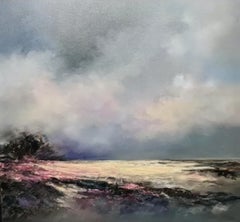 Seasons End - original oil abstract landscape painting - contemporary artwork