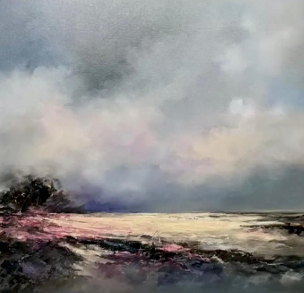 Seasons End - Abstraktes Landschaftsgemälde in Öl - zeitgenössisches Kunstwerk