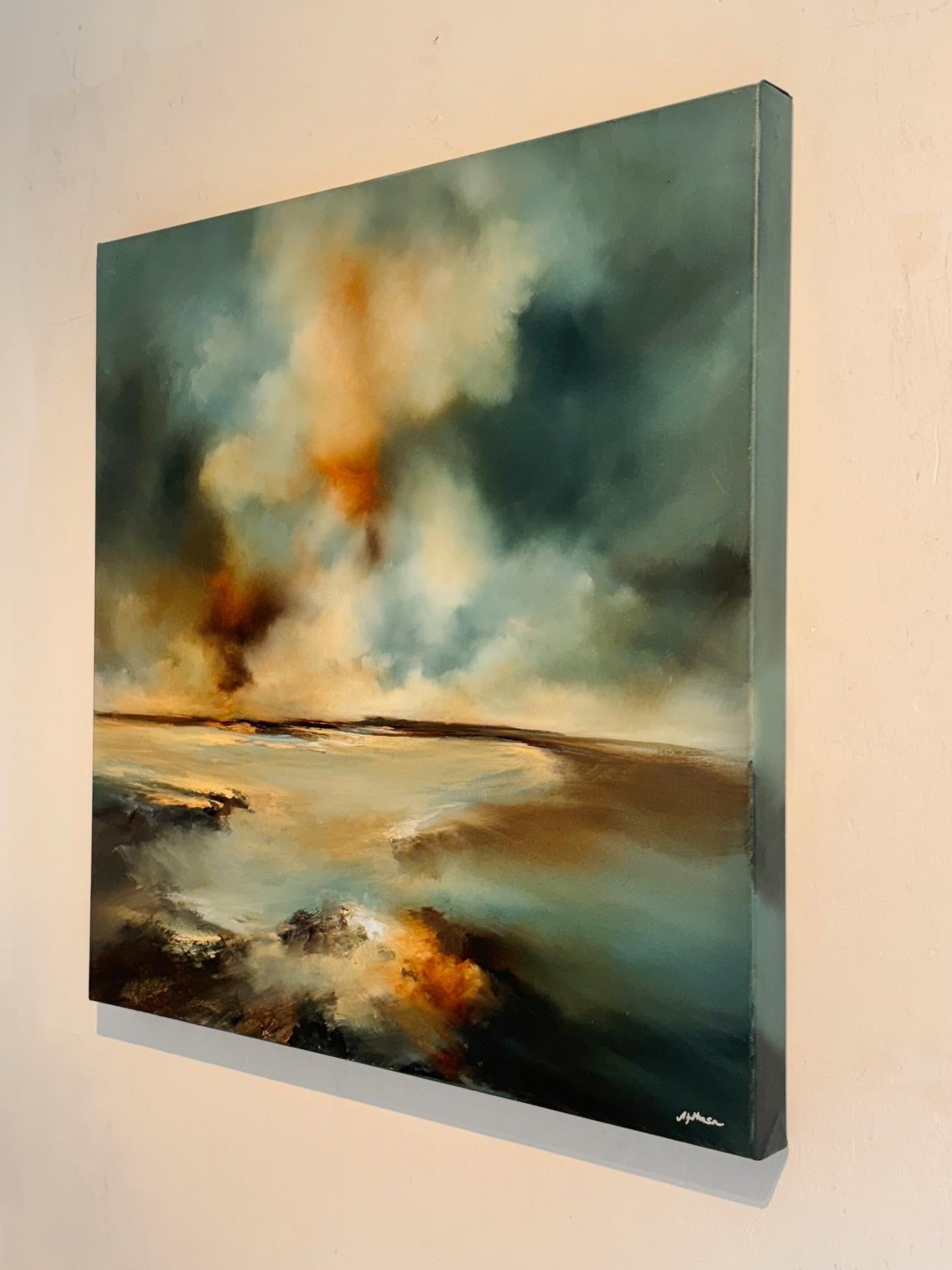Storm Passage-originale Öl abstrakte Landschaft Gemälde-zeitgenössische Kunstwerk (Abstrakter Expressionismus), Painting, von Alison Johnson