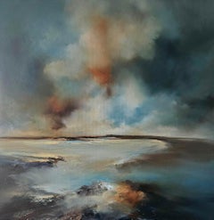 Storm Passage-original oil abstract landscape painting-contemporary artwork