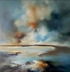 Storm Passage-original oil abstract landscape painting-contemporary artwork