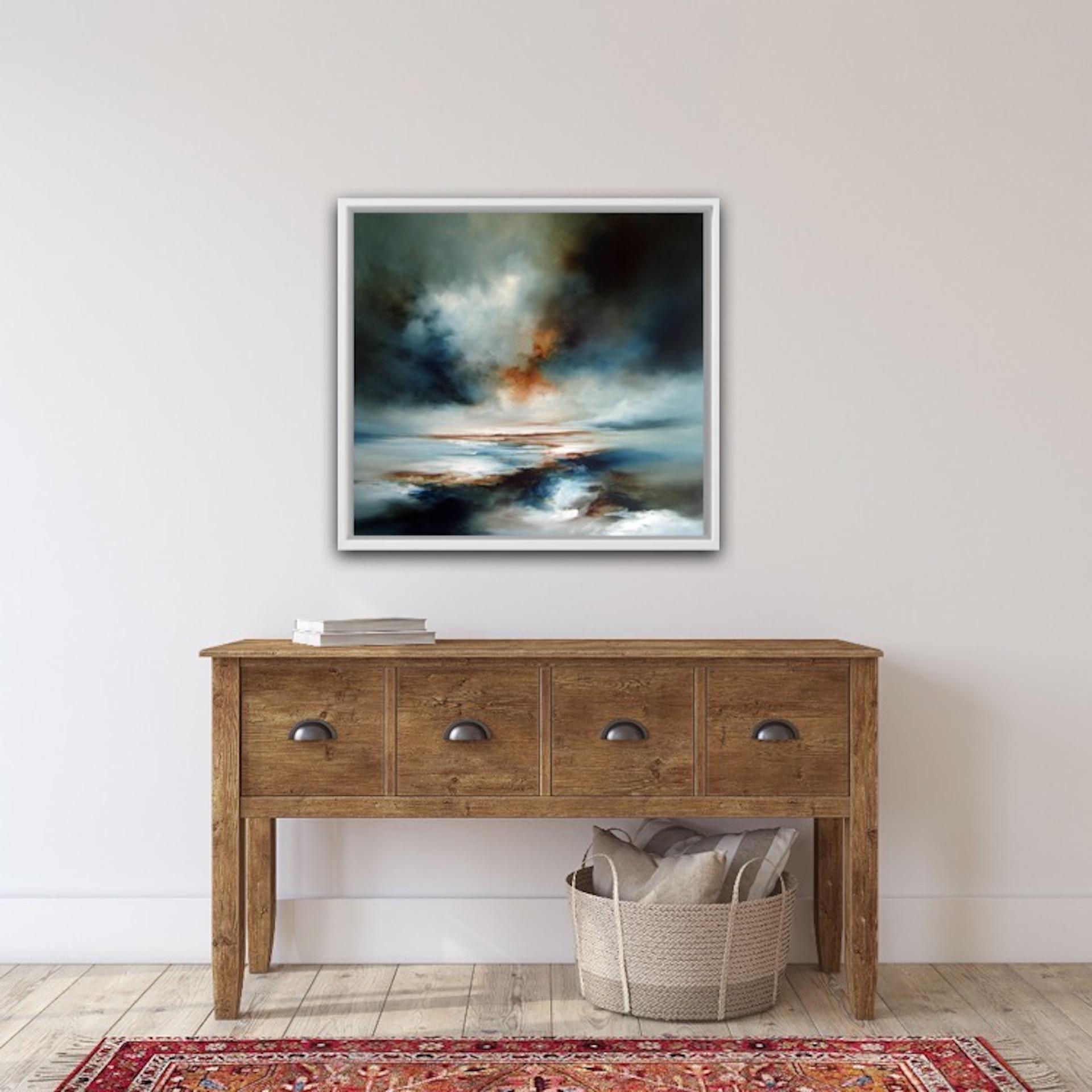 Alison Johnson
The Drama of It
Original Seascape Painting
Oil on Canvas
Canvas Size: H 60cm x W 60cm x D 3cm
Sold Unframed
Please note that in situ images are purely an indication of how a piece may look.

The Drama of It is an original painting by