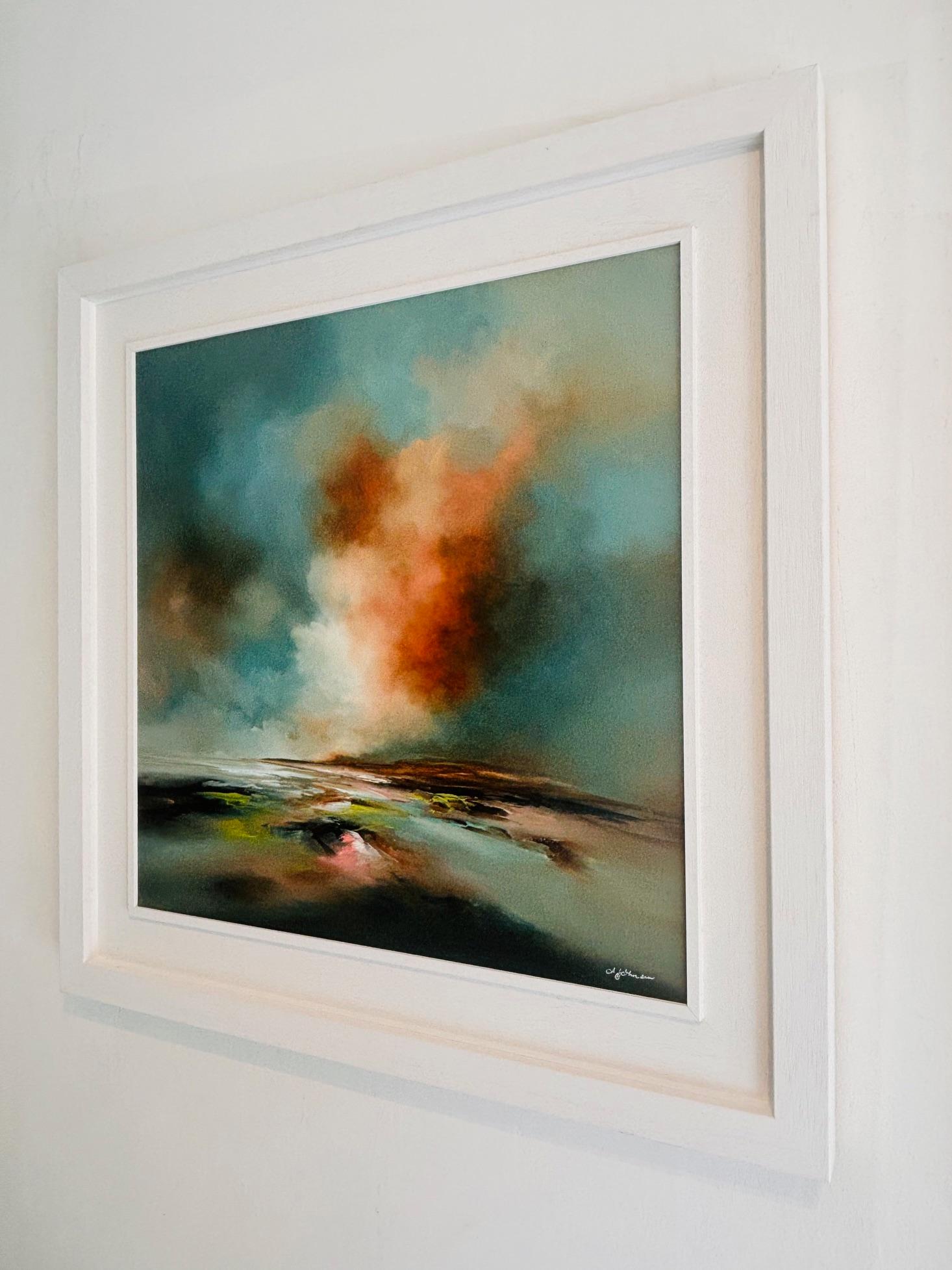 The Vista - Abstraktes Landschaftsgemälde in Öl - surreale zeitgenössische Kunst (Abstrakter Expressionismus), Painting, von Alison Johnson