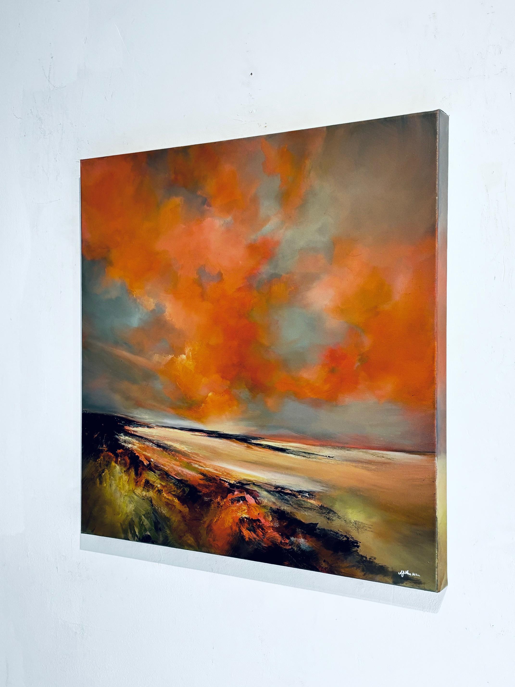 Wo das Licht bricht - Abstraktes Landschaftsgemälde in Öl - Zeitgenössische Kunst (Abstrakter Expressionismus), Painting, von Alison Johnson