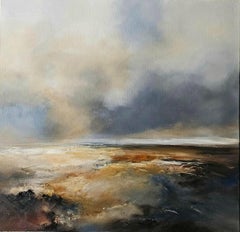 Where the Light Breaks-original oil abstract landscape painting-contemporary art