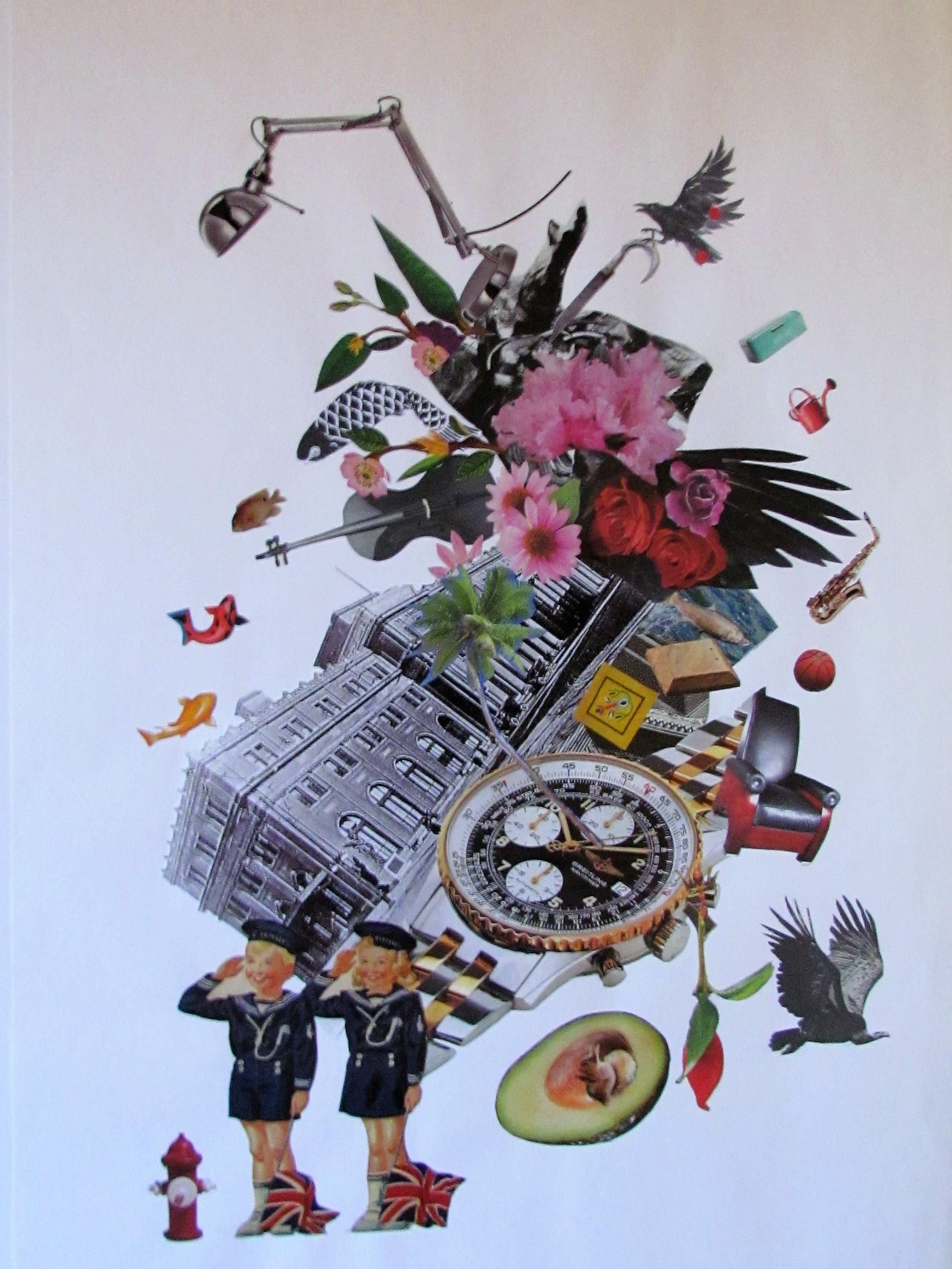 Everything Is Going to Be Alright - collage, framed - Mixed Media Art by Alison Keenan