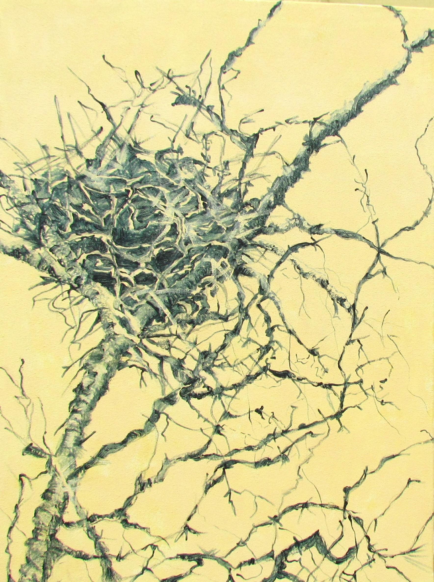 Alison Keenan Still-Life Painting - Nestings: 2 - acrylic and ink on canvas