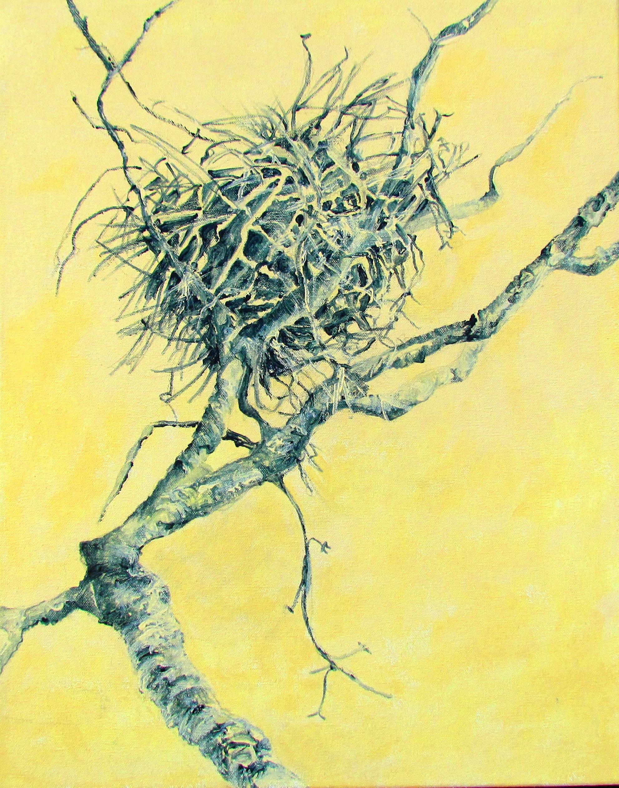 Alison Keenan Still-Life Painting - Nestings: 3 - acrylic and ink on canvas