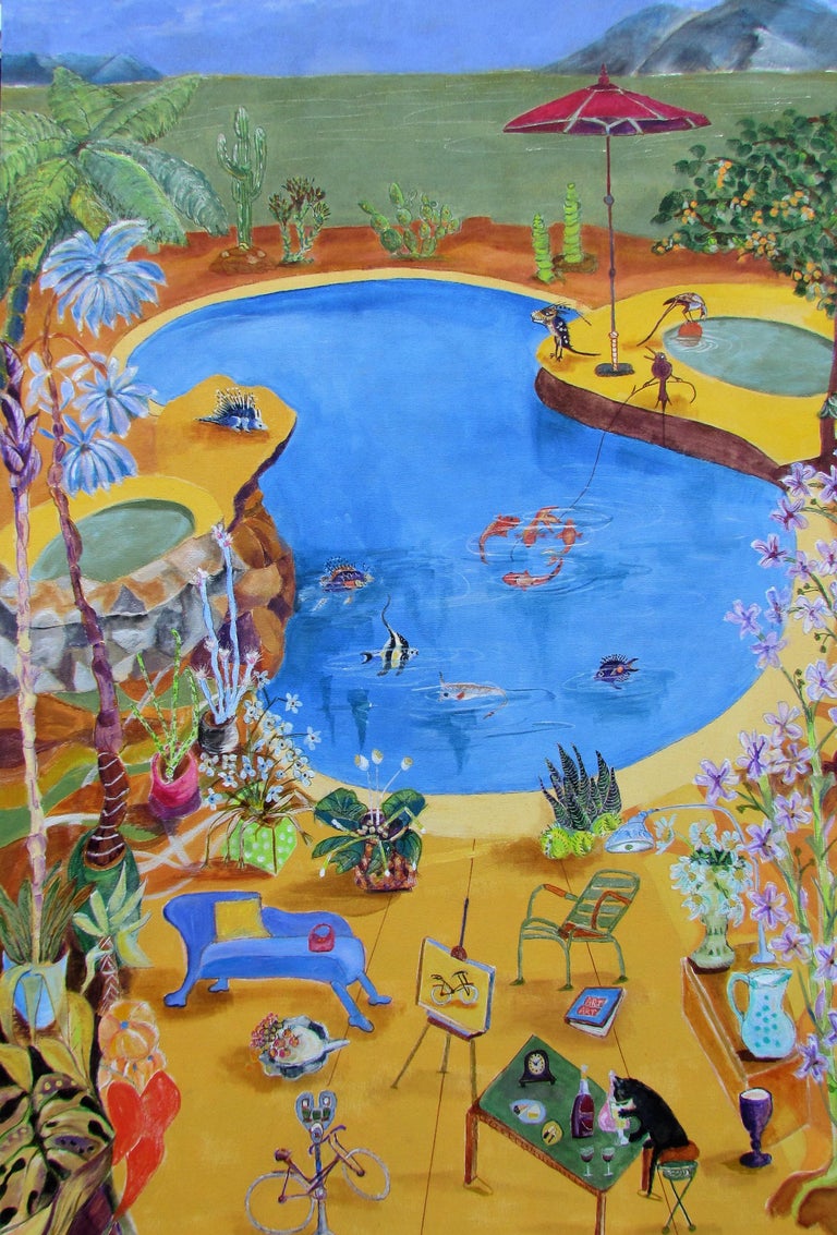 Alison Keenan Reset Again acrylic and ink on canvas For Sale at 1stDibs