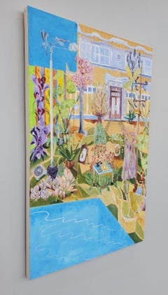 Hängelampen – Acryl und Tinte auf Leinwand