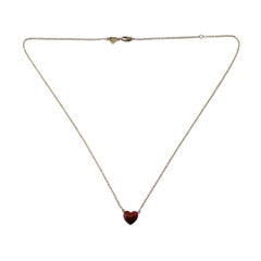 Alison Lou 14 Karat Yellow Gold Enamel Heart Necklace #15782