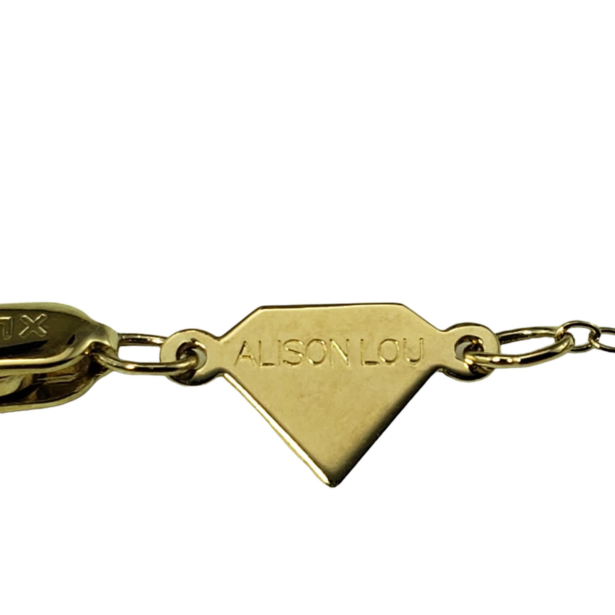 Alison Lou 14 Karat Yellow Gold Enamel Heart Necklace #15782 In Good Condition In Washington Depot, CT