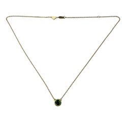 Alison Lou 14K Yellow Gold Lab-Created Emerald & Enamel Necklace #15778