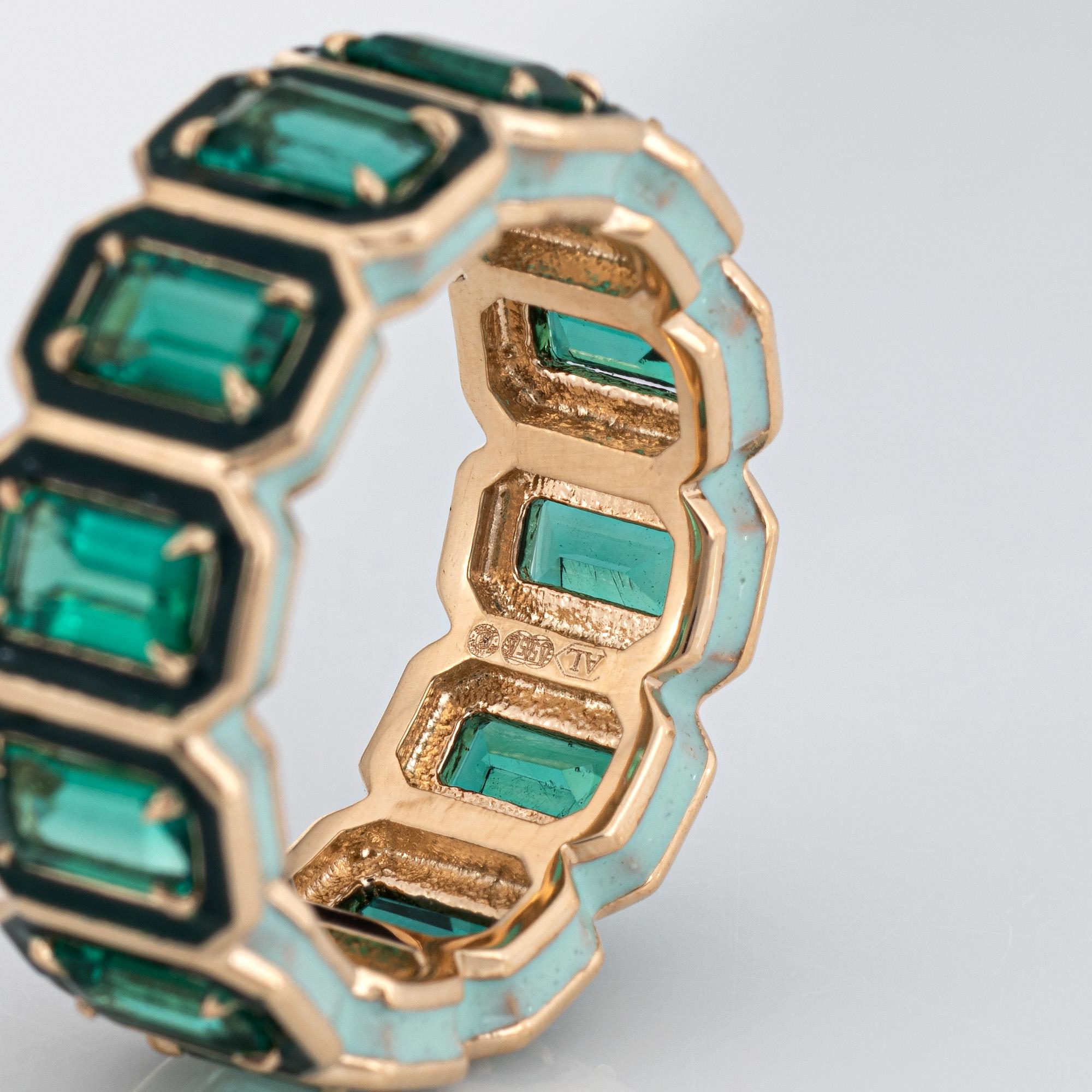 created emerald ring