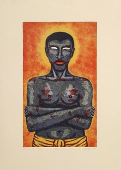 Tatoo, Conceptual Softground etching and Aquatint by Alison Saar