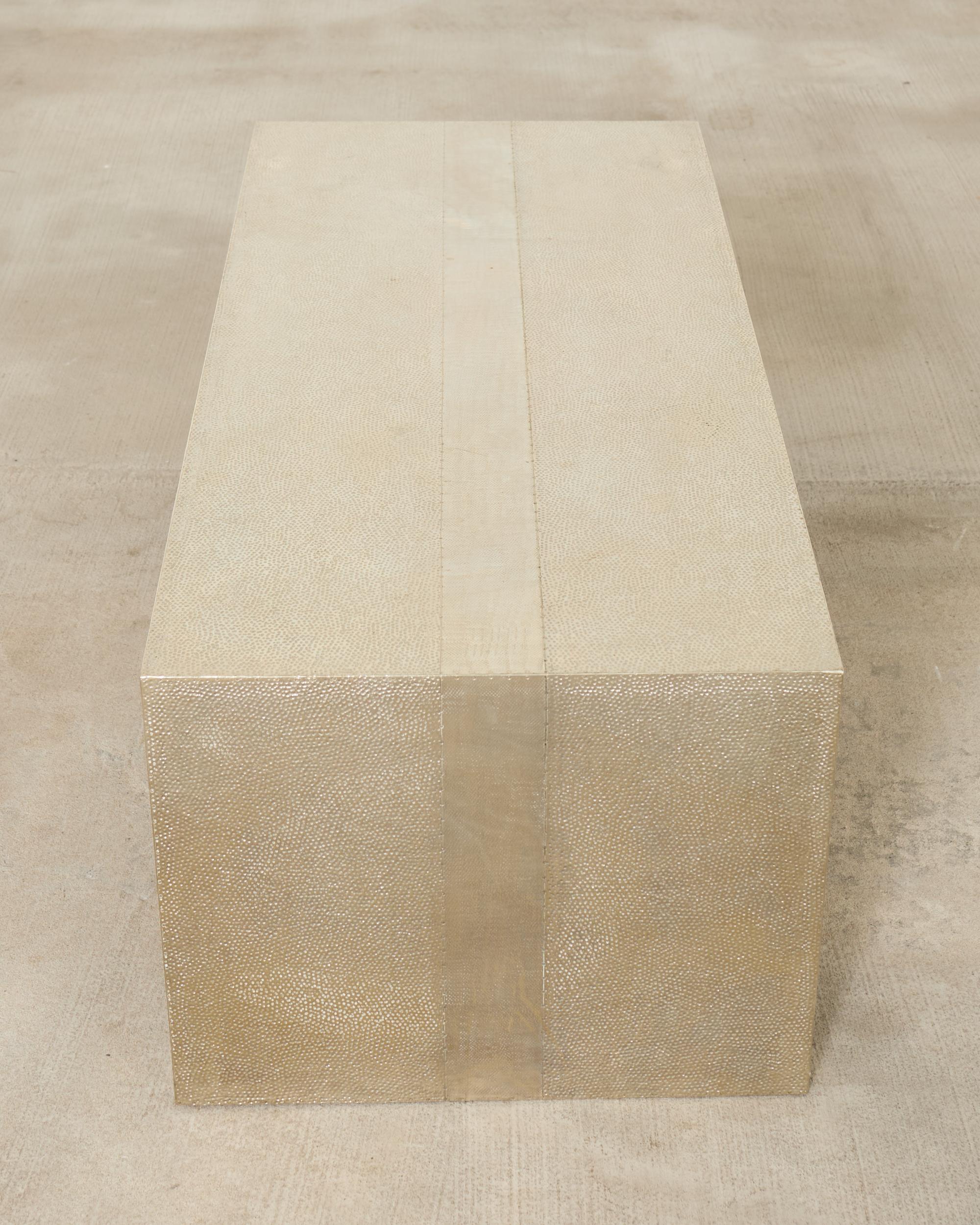 Alison Spear for Stephanie Odegard White Bronze Low Cocktail Tables en vente 7