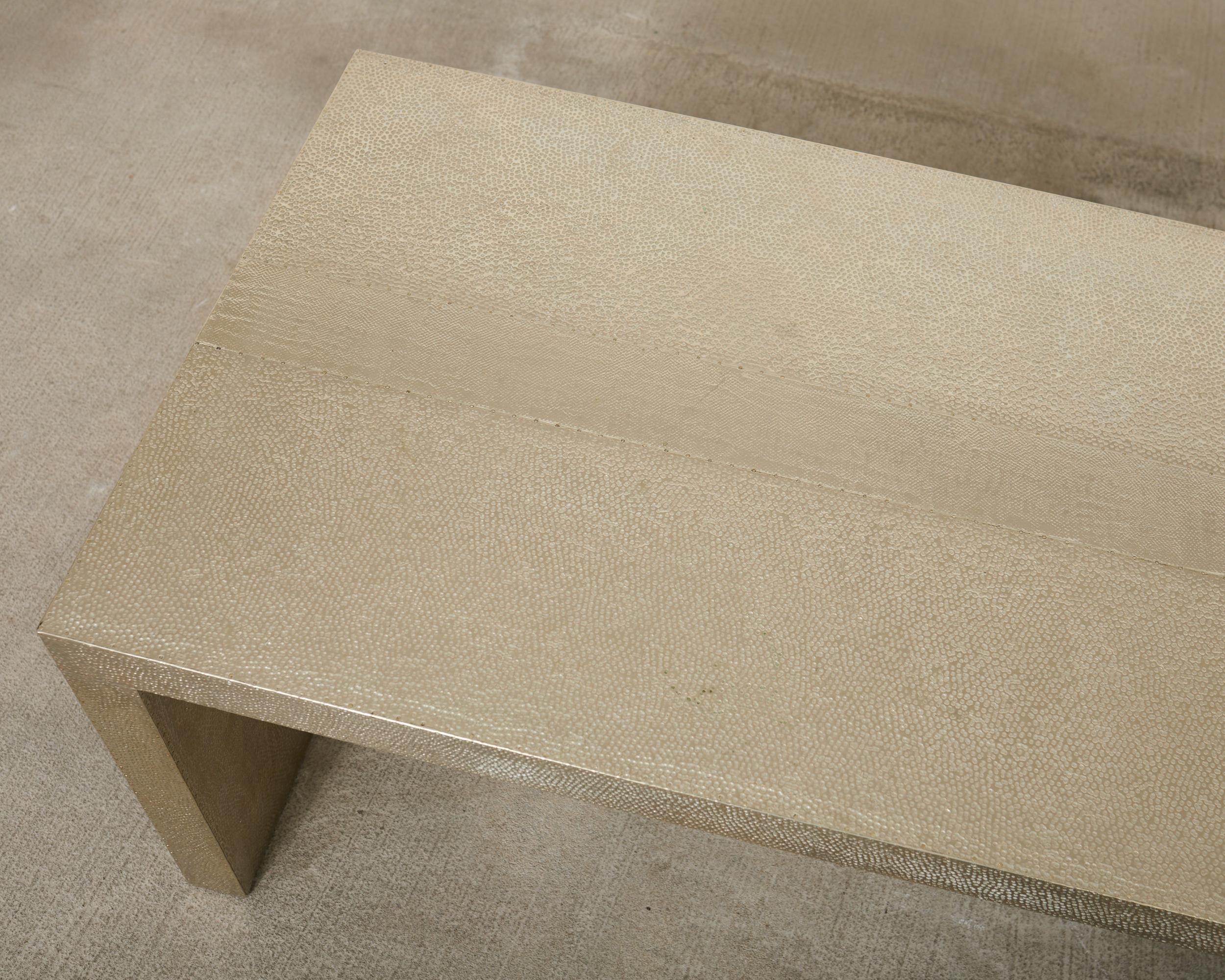 Alison Spear for Stephanie Odegard White Bronze Low Cocktail Tables Bon état - En vente à Rio Vista, CA