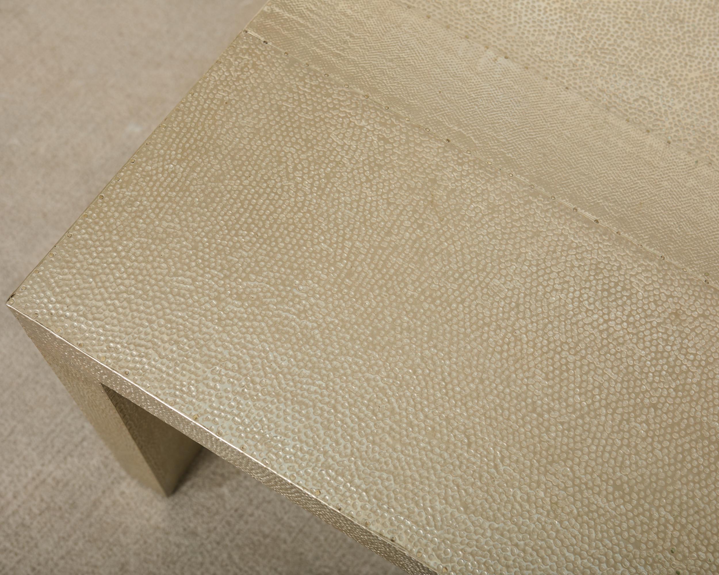 Alison Spear for Stephanie Odegard White Bronze Low Cocktail Tables en vente 1