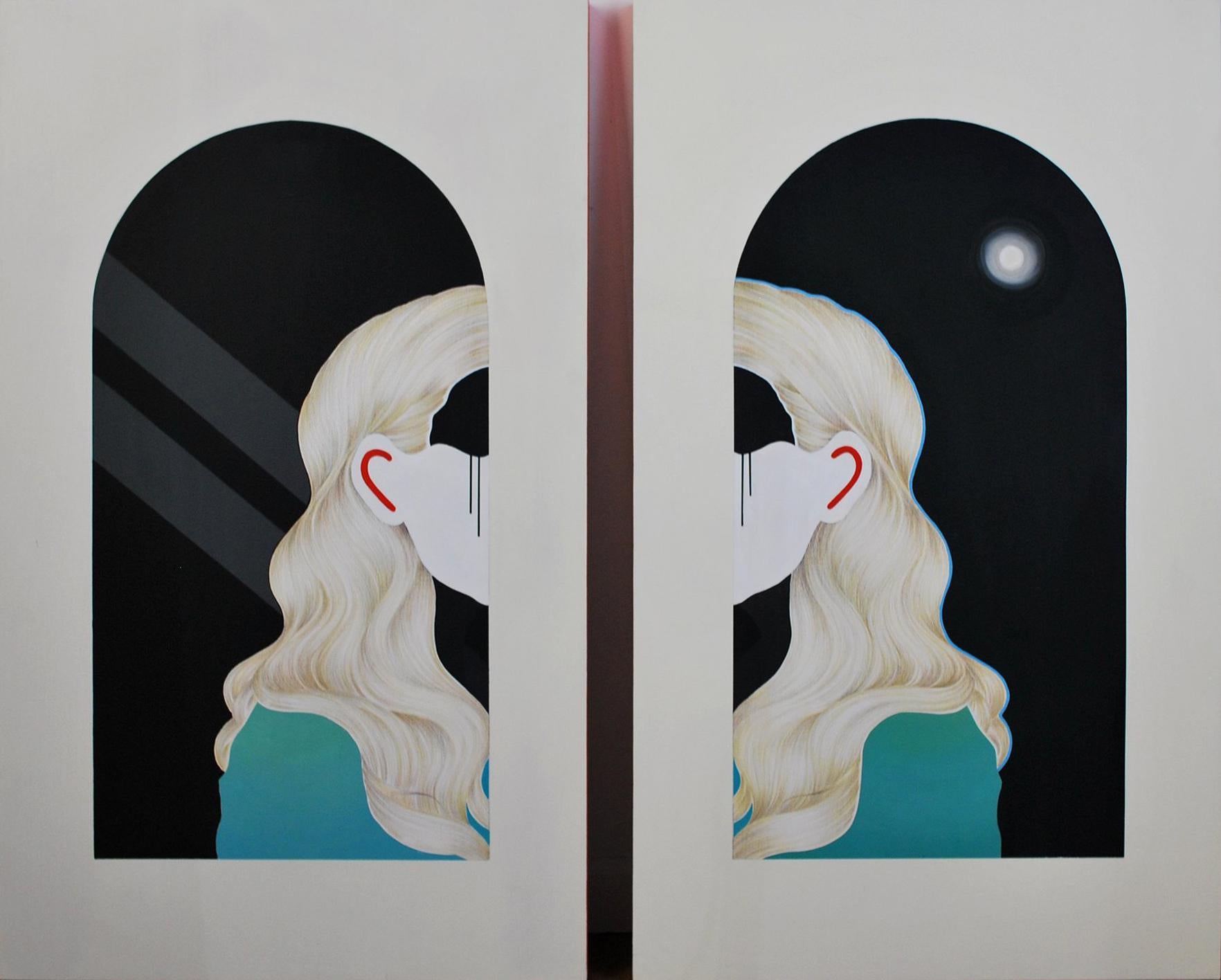 Alison Underwood Figurative Painting - Before / After (diptych)