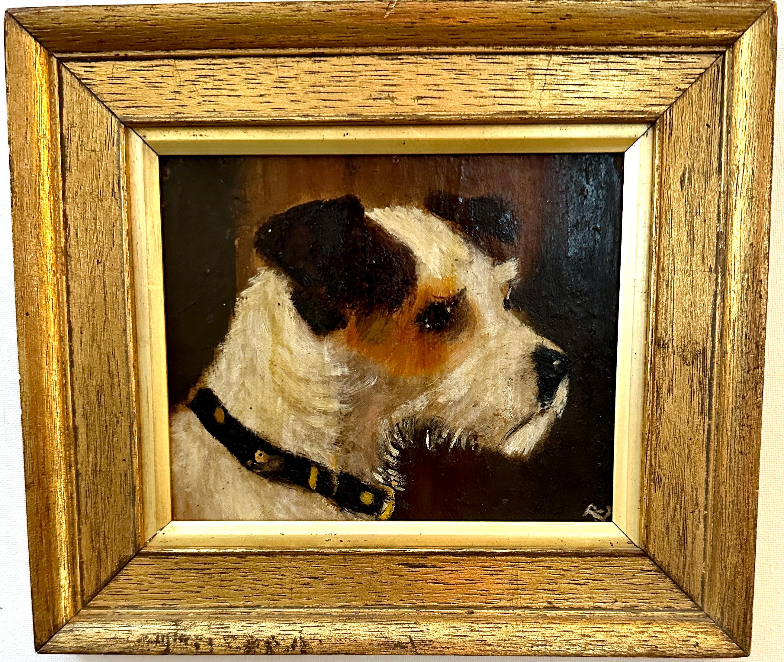 A.List Animal Painting - 19th century English portrait of a Jack Russell terrier