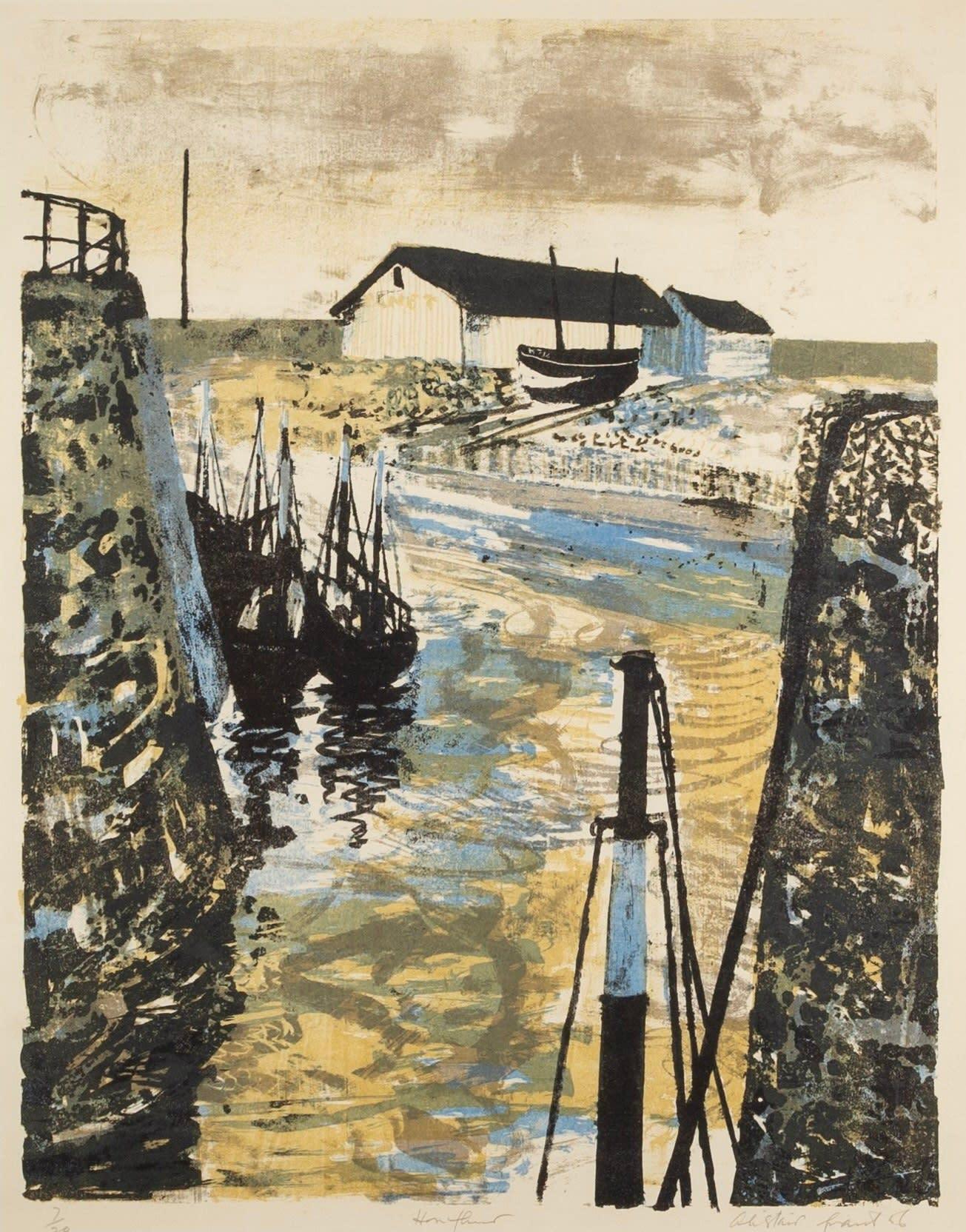 Honfleur d'Alistair Grant, 1956

Informations complémentaires :
Support : lithographie
61 x 48 cm
24 x 18 7/8 in
signé et daté au crayon

Alistair Grant était graveur, peintre et illustrateur. Il est né à Kensington, à Londres. Sa mère était