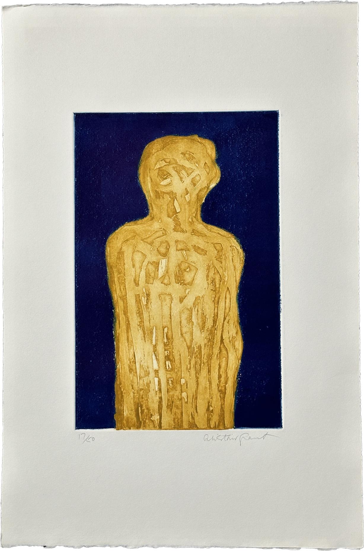 Alistair Grant Abstract Print – Jeremiah Signierte limitierte Auflage 1968 Kunst-Radierung
