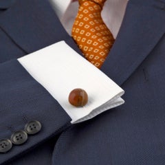 Agate Cufflinks, Agate and Hallmarked Sterling Silver