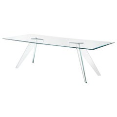 Alister Rectangular Large High Glass Table, by Jean-Marie Massaud, Glas Italia