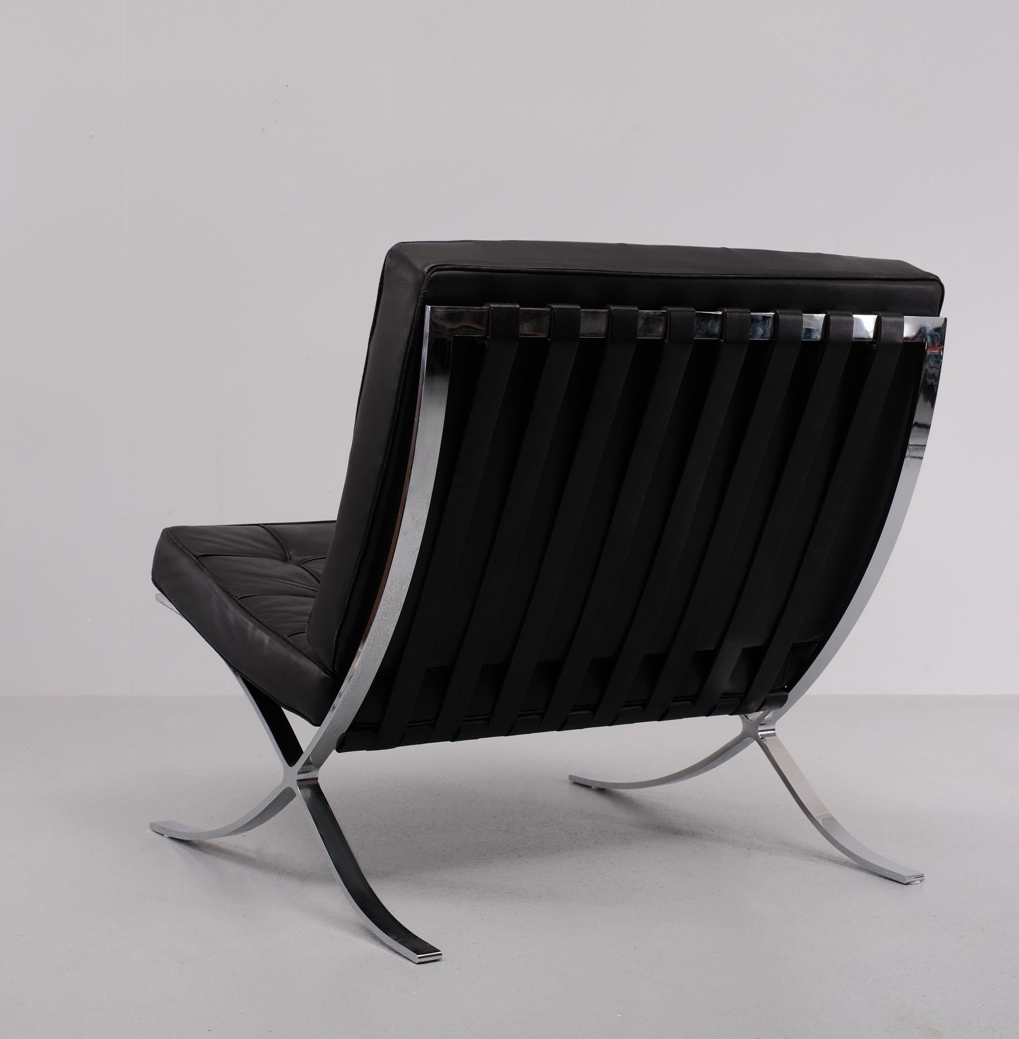 Silla Alivar Barcelona Ludwig Mies van der Rohe   1990s Acero