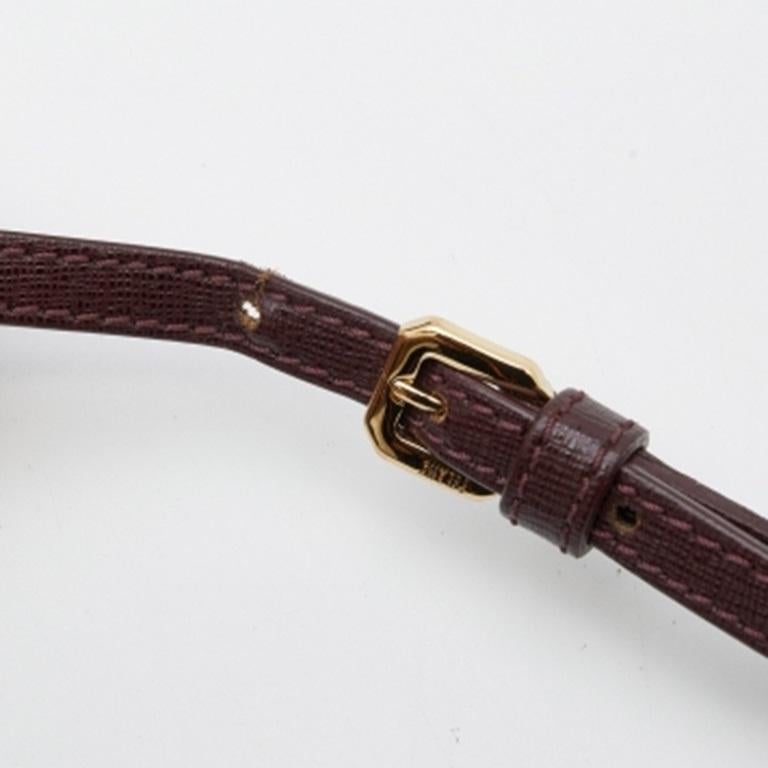 Alivero Martini 1A Classe Burgundy/Leather & Coated Canvas Zip Crossbody Bag For Sale 4