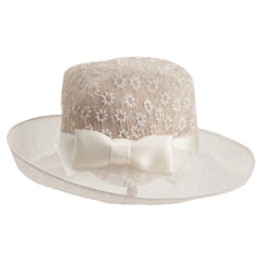 SPECIAL PRICE: Kreisicouture embroidered sisal straw Borsalino style summer hat