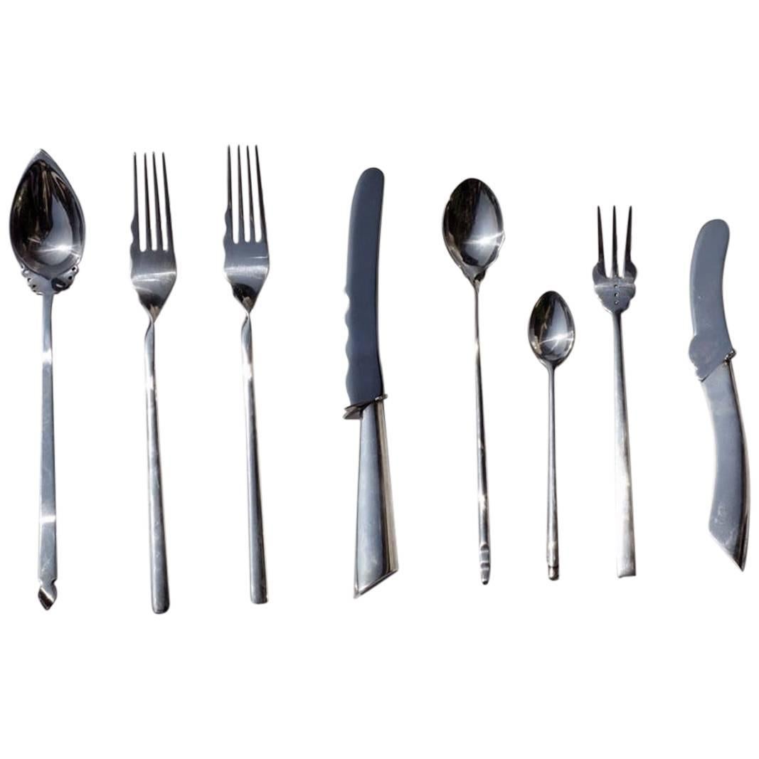 ""Alix"" Borek Sipek von Driade, 1980er Jahre Design Silber Postmodernes Besteck