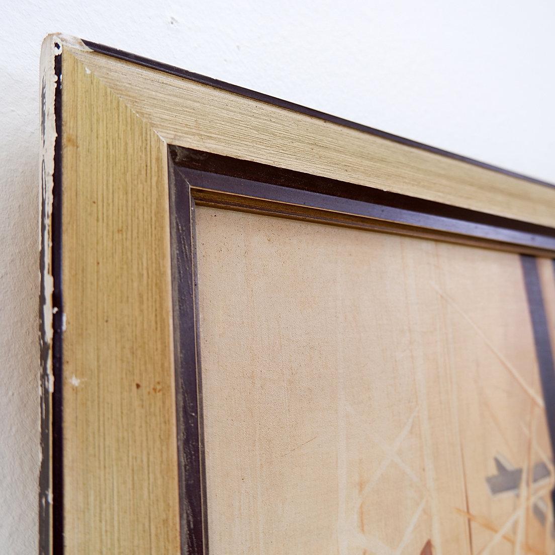 Alix Dufaux – Abstrakte geometrische Abstraktion  Gemälde auf Tafel 1967 im Angebot 8