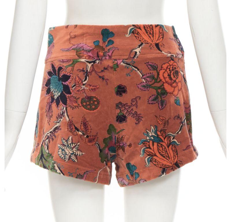ALIX OF BOHEMIA Schoolboy cinnamon floral velvet  waist coat shorts set For Sale 3