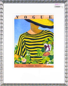 Framed print of May 15, 1934, "Vogue" magazine cover by Alix Zeilinger