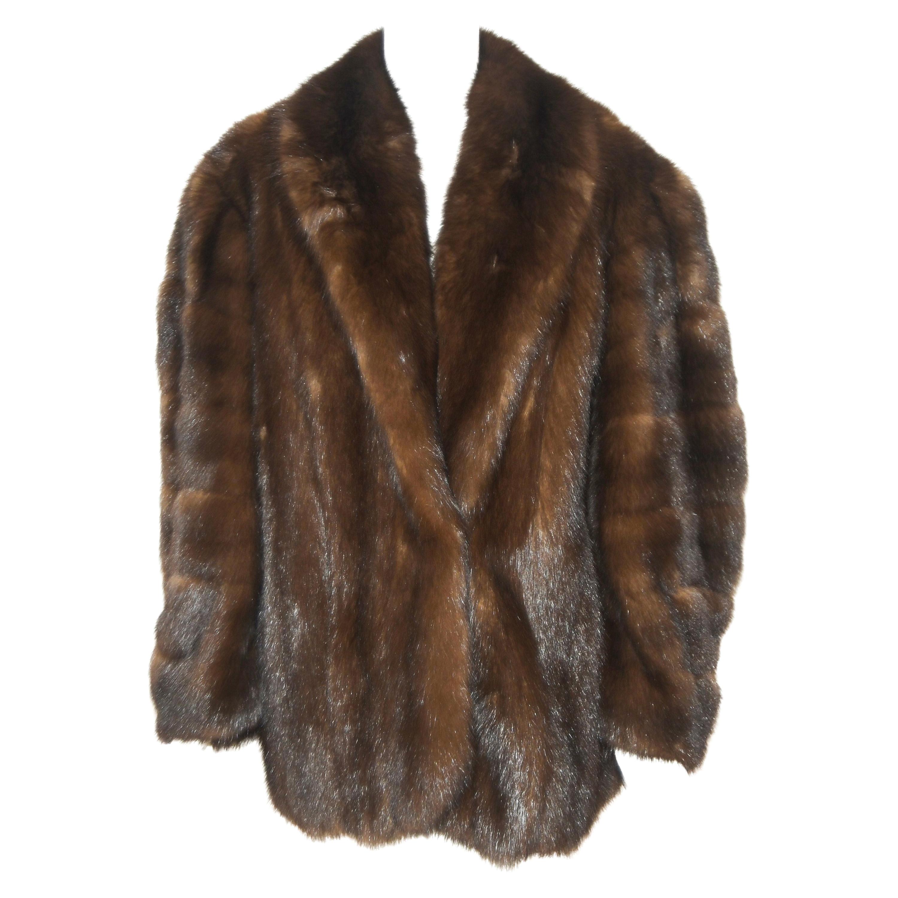 Alixandre Mink Fur Jacket Lined in YSL Fabric