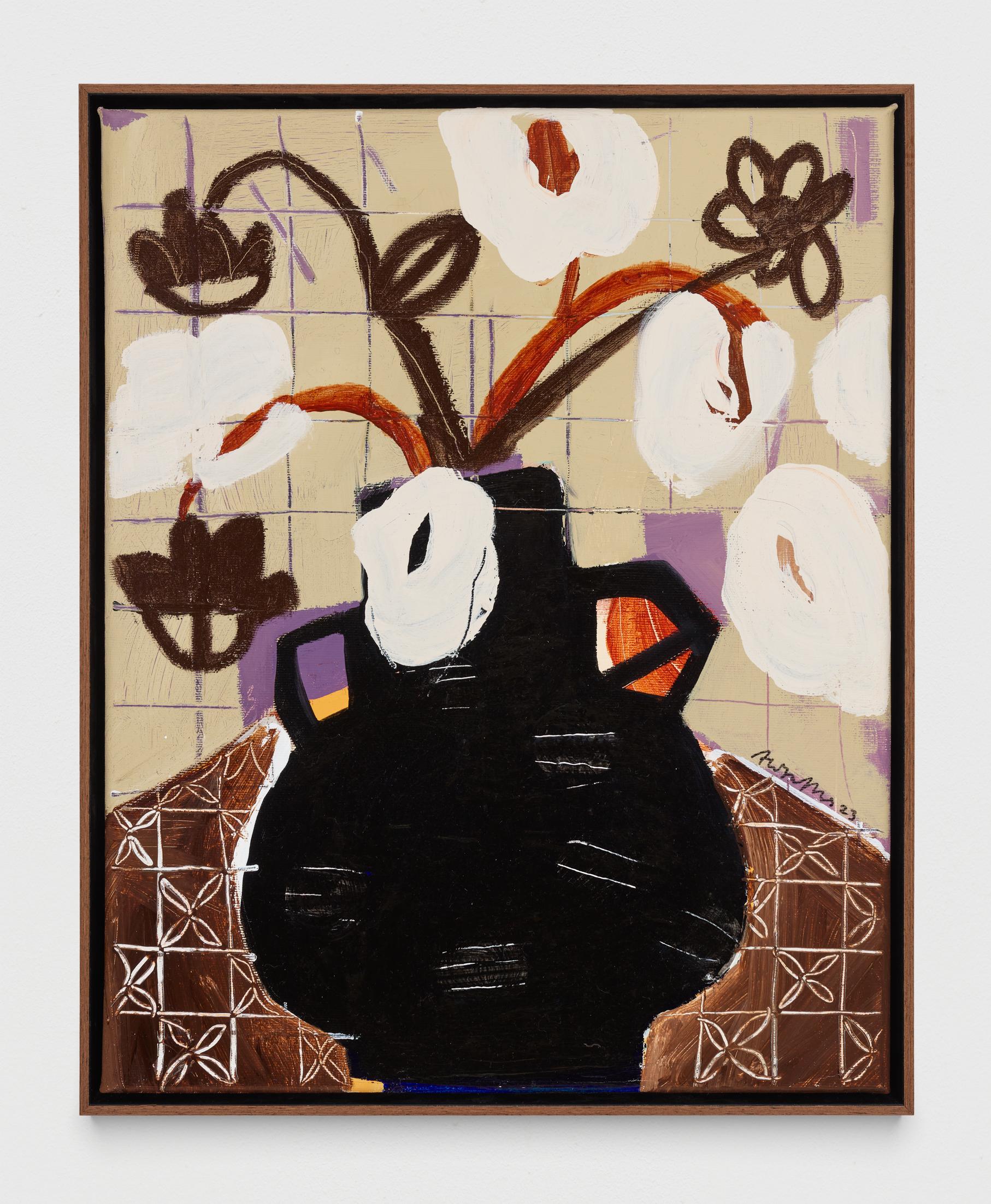 Vase noir - Painting de Aliya Abs