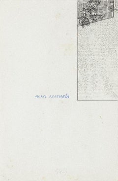 Costume - Techniques mixtes sur papier d'Alkis Matheos - Milieu du XXe siècle