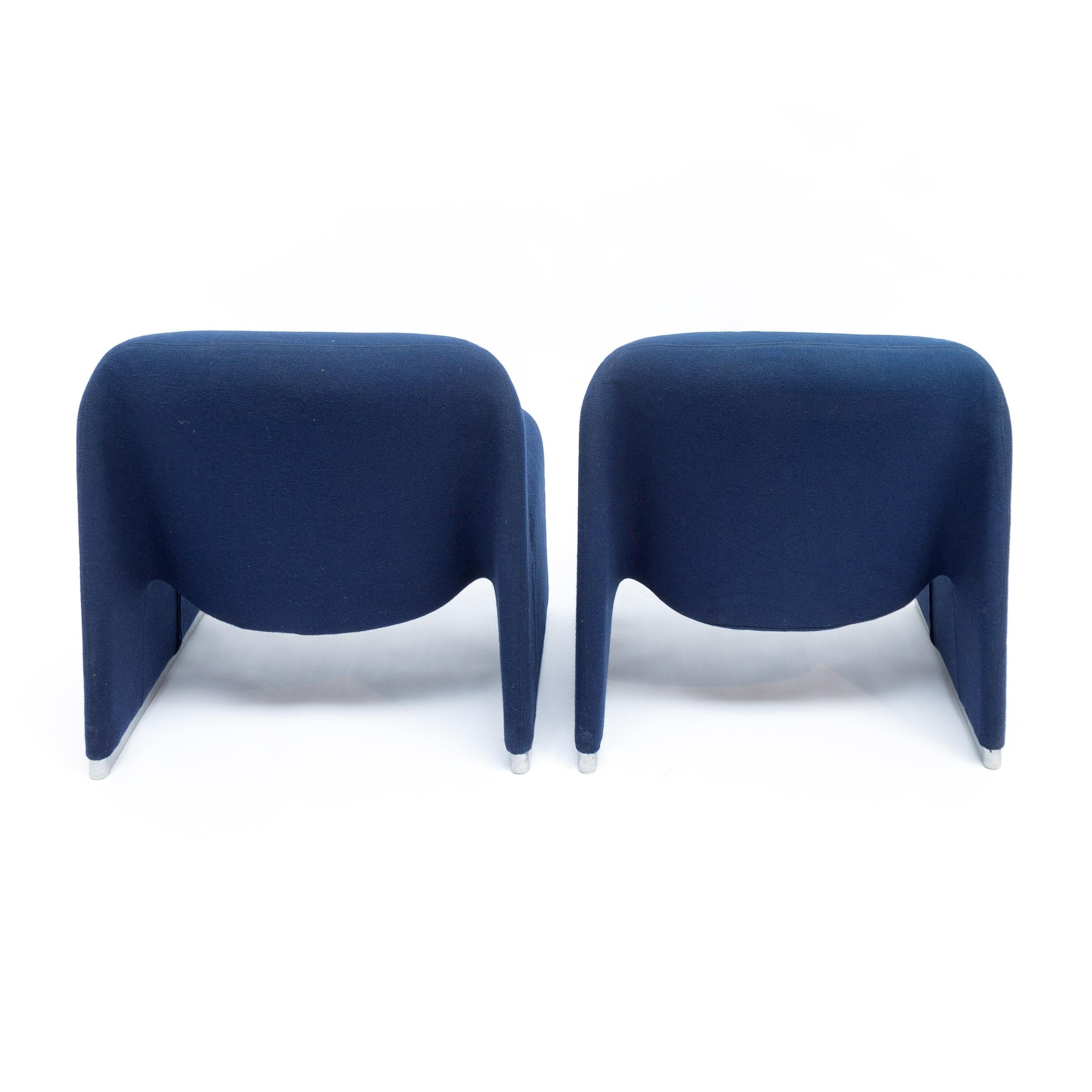 Mid-Century Modern Alky Chair Blue Designed by Giancarlo Piretti for Castelli, Italy, 1970s