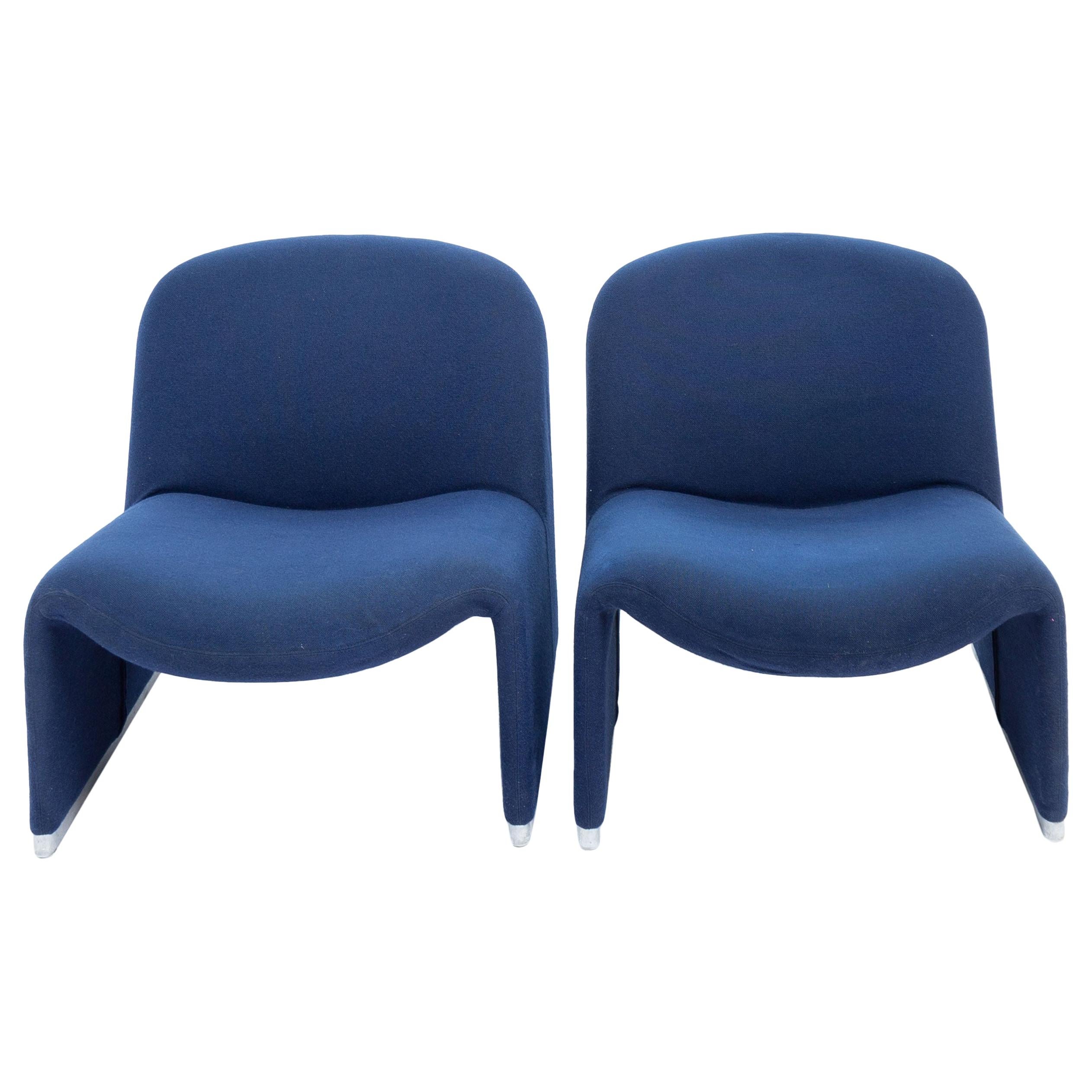 Alky Chair Blue Designed by Giancarlo Piretti for Castelli, Italy, 1970s