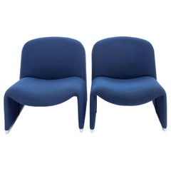 Alky Chair Blue Designed by Giancarlo Piretti for Castelli, Italy, 1970s