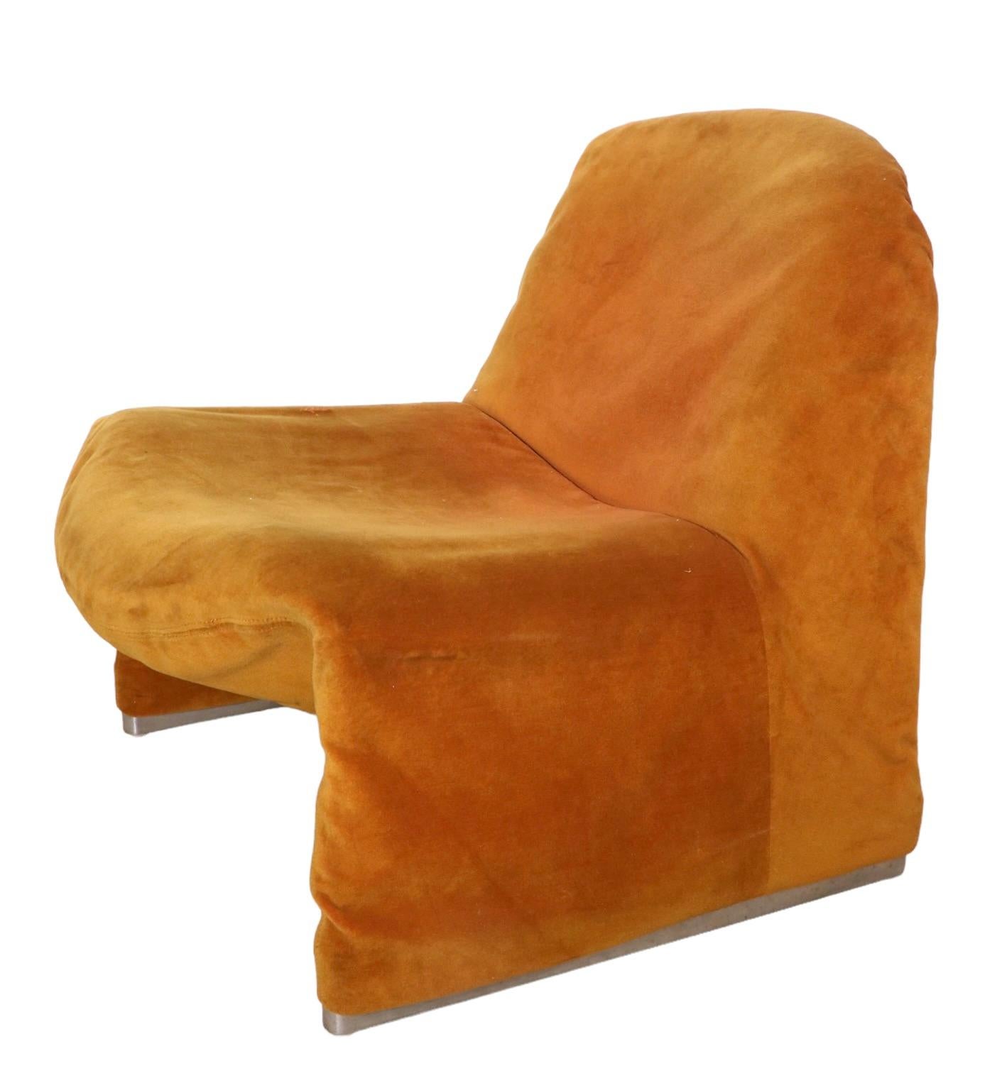 Alky Chair by Giancarlo Piretti for Castelli Made in Italy, C 1970's In Fair Condition In New York, NY