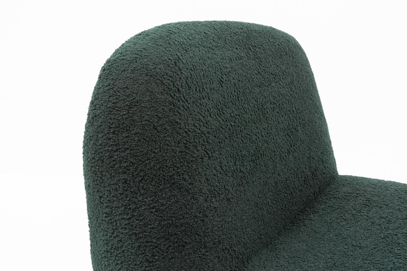 Alky Chair, Dark Green Bouclé, 1980s For Sale 3