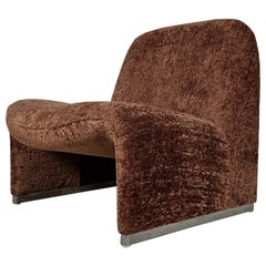 Alky Chair in brown bouclé by Giancarlo Piretti for Anonima Castelli, 1970s