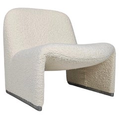 Vintage Alky Chair in Cream Bouclé by Giancarlo Piretti for Castelli/Artifort, 1970s